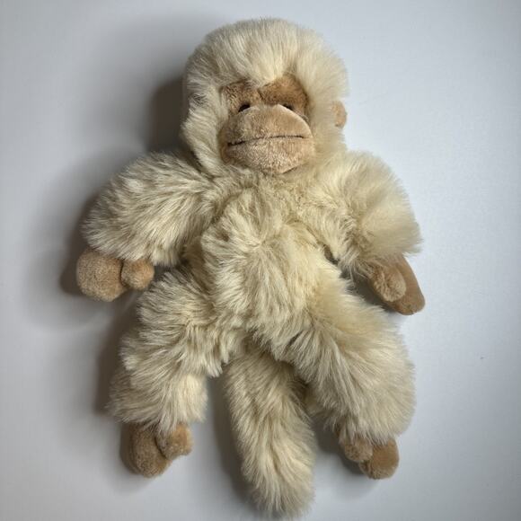 Vintage Mungo Russ Berrie Monkey Plush Soft Toy 15" Cream Beige - Picture 2 of 10